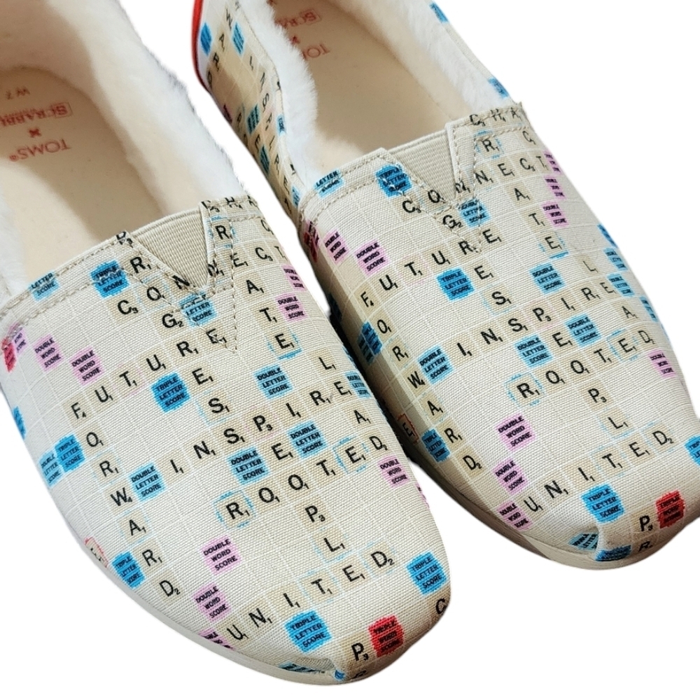 TOMS Scrabble Slip On flats​